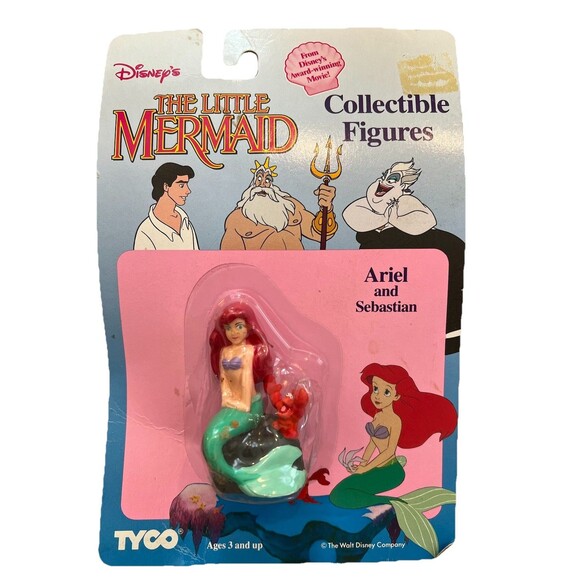 NIB Disney "The Little Mermaid" Ariel & Sebastian 90s Tyco Collectible Figure - Picture 1 of 2